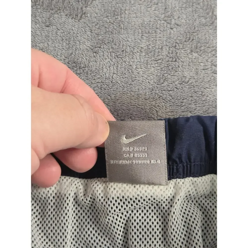 Nike Shorts Mens Sz XL Blue Athletic Colorblock Elastic Waist Pockets Y2K C36-13